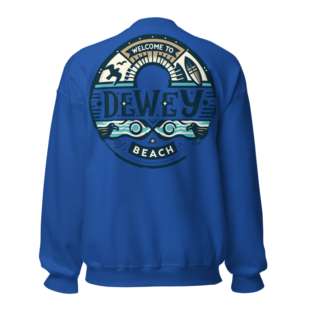 Welcome to Dewey crewneck sweatshirt