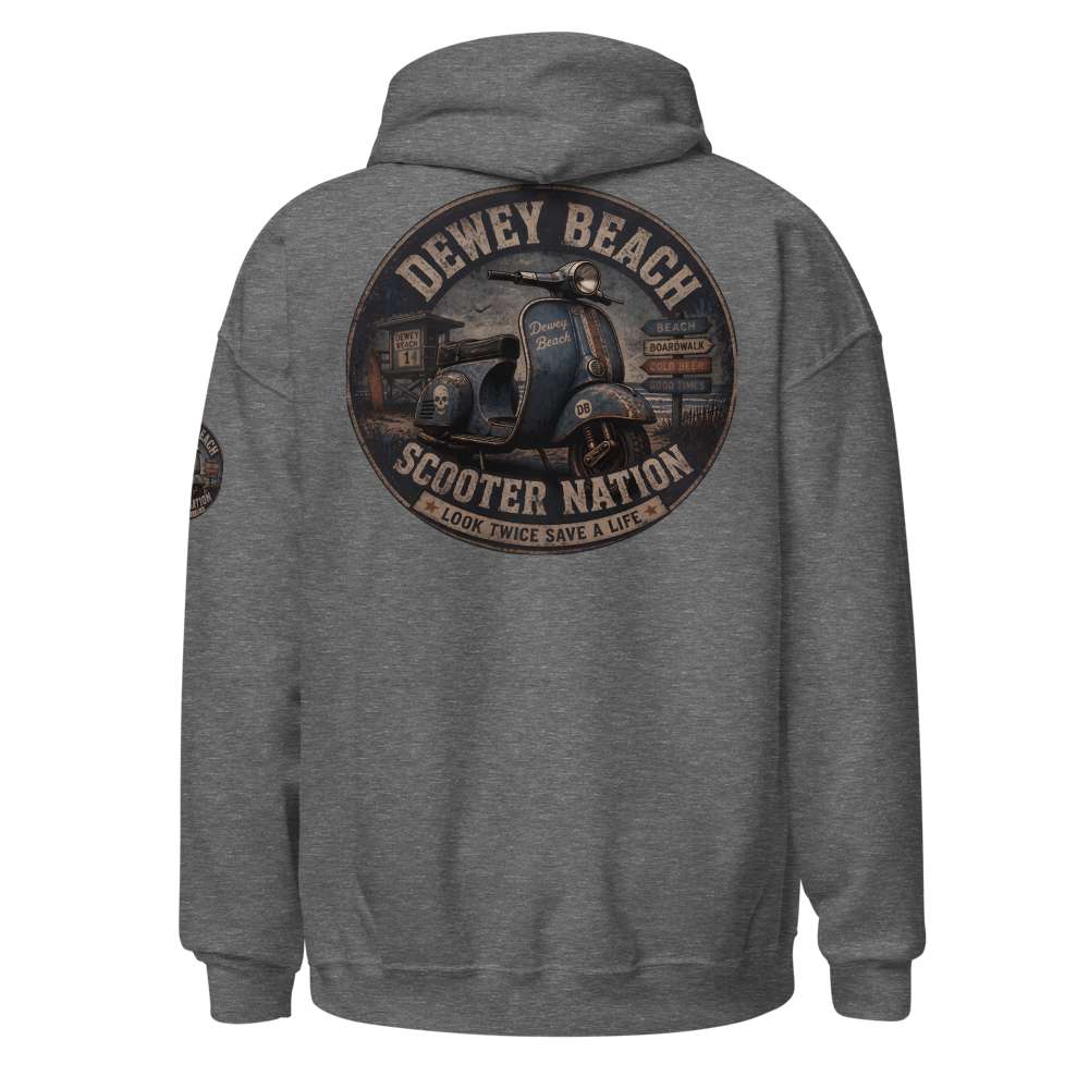 Scooter nation retro unisex hoodie