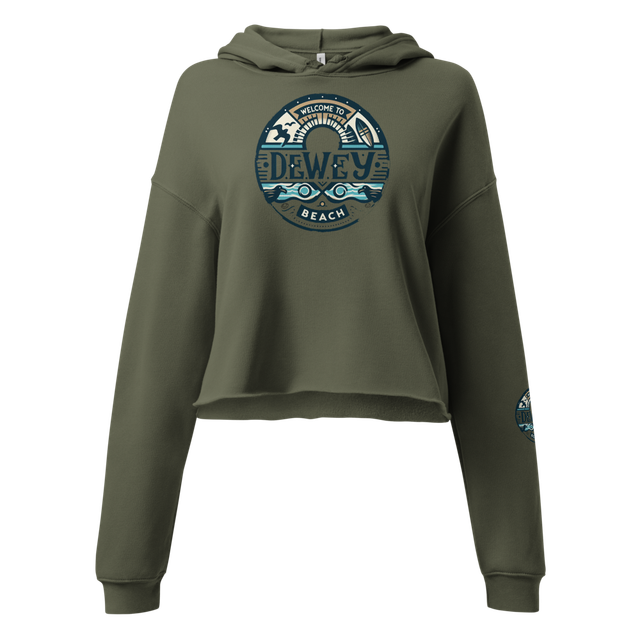 Welcome to Dewey women's cropped hoodie