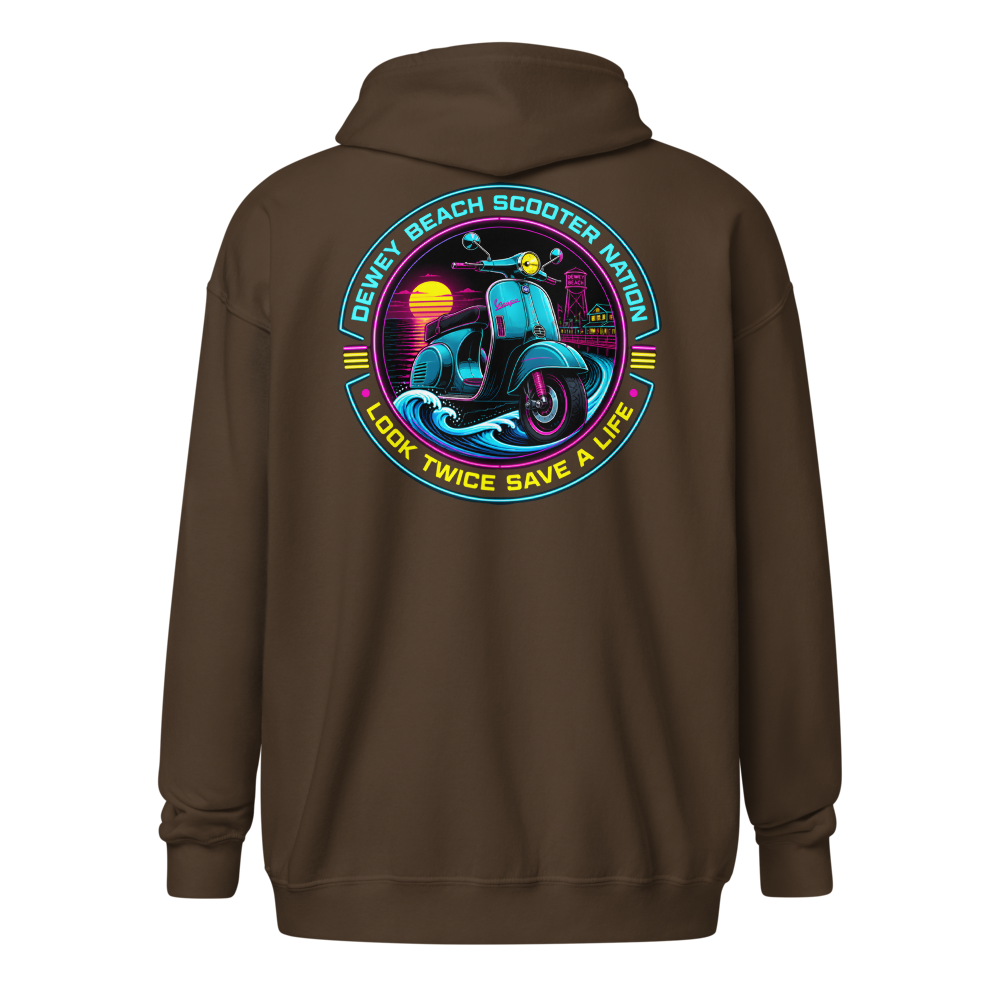 Scooter nation zip up hoodie