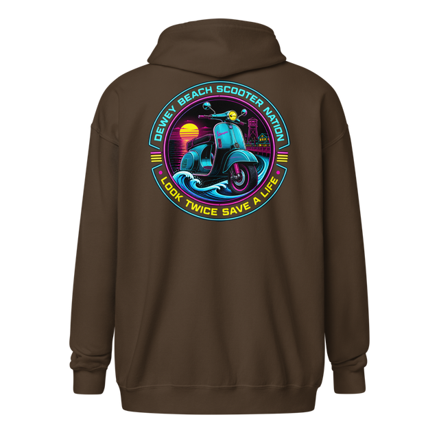 Scooter nation zip up hoodie