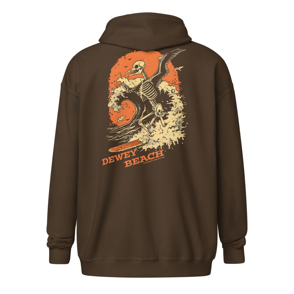 Surfing seagull the zip up hoodie