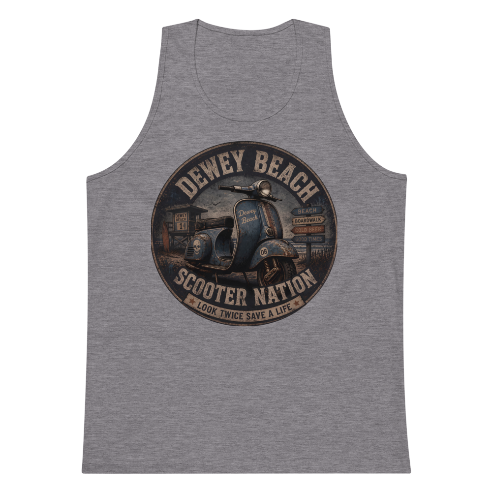 Scooter nation retro tank top