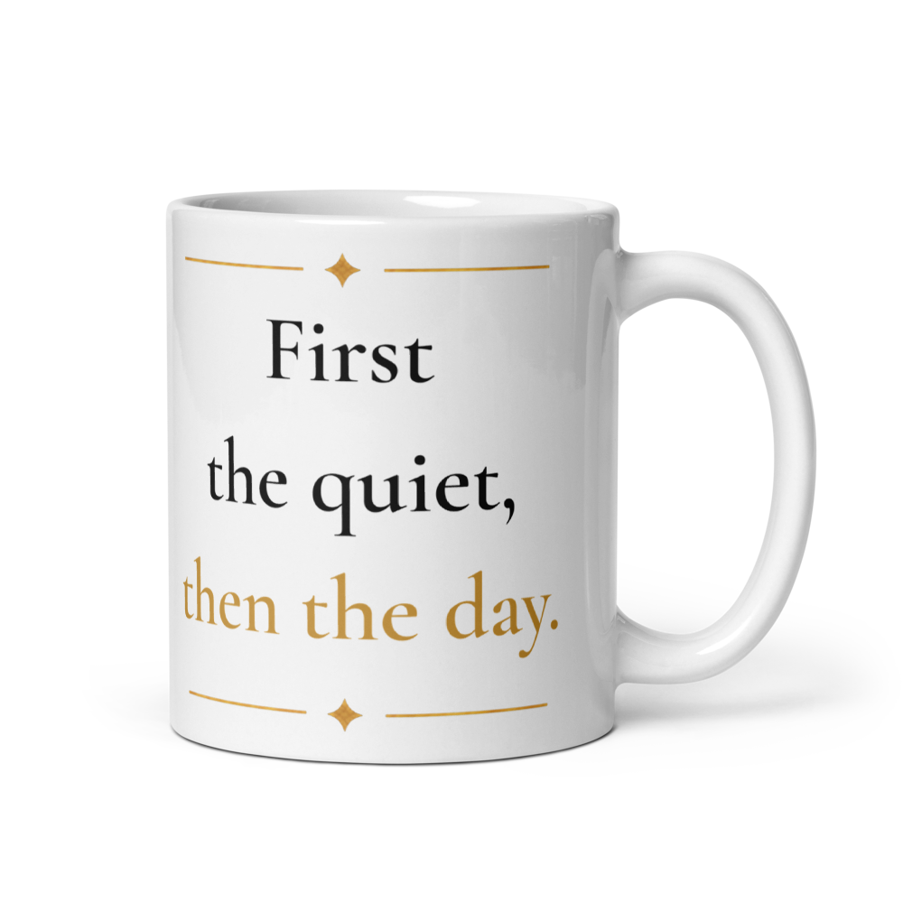 First the Quiet Meditation Mug