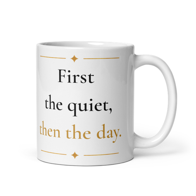 First the Quiet Meditation Mug