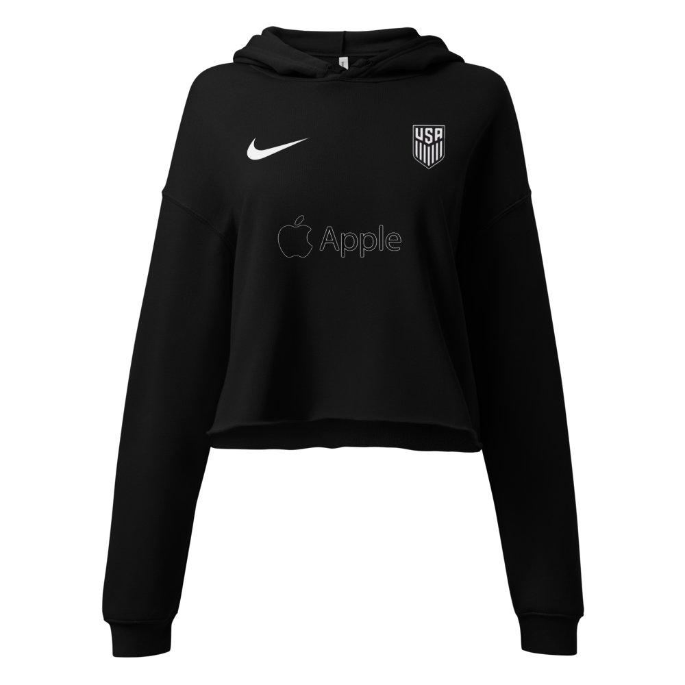 USA Soccer Concept Premium Crop Hoodie