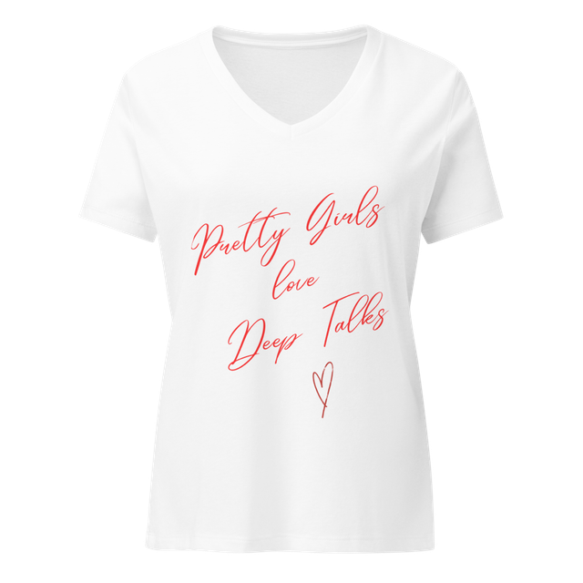 Pretty Girls Love Deep Talks V-neck T-Shirt