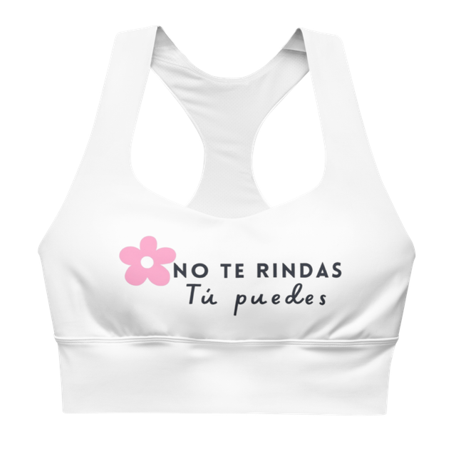 No Te Rindas Tu Puedes Longline Sports Bra