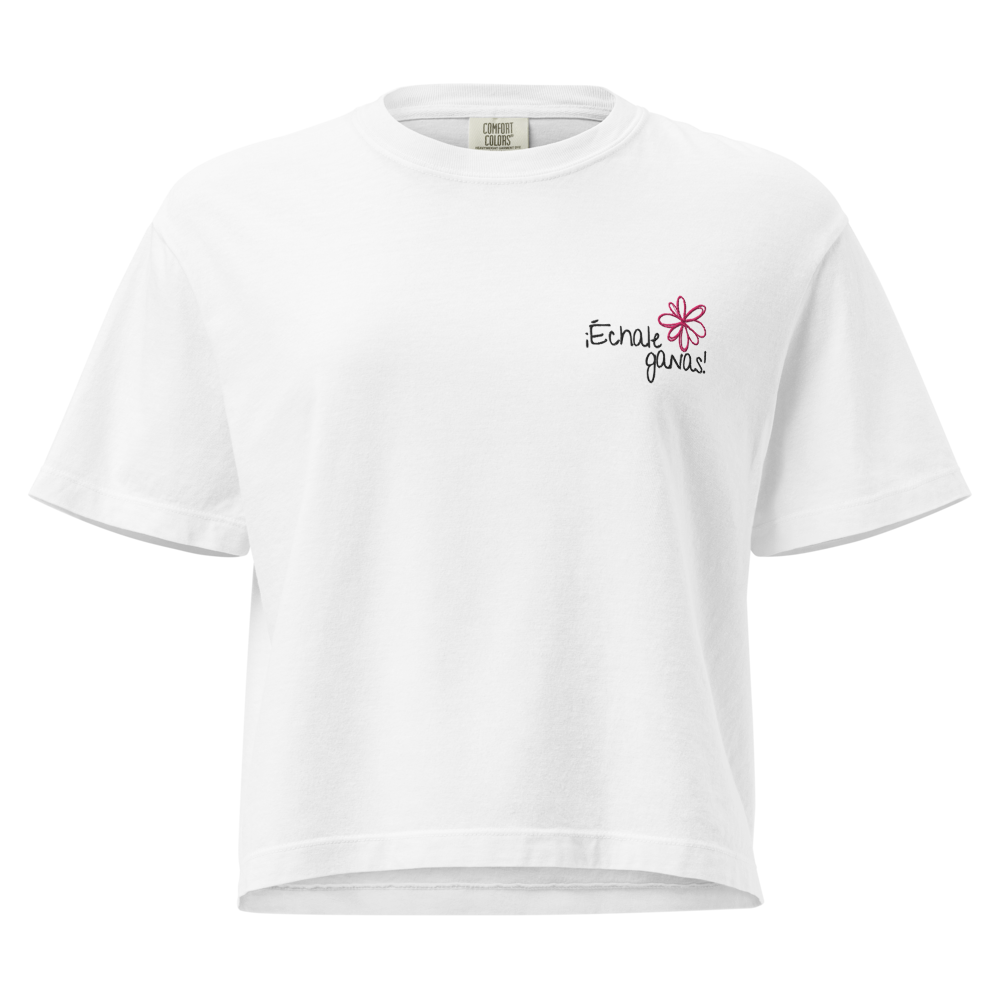 Echale Ganas Floral Comfort Colors Boxy Tee
