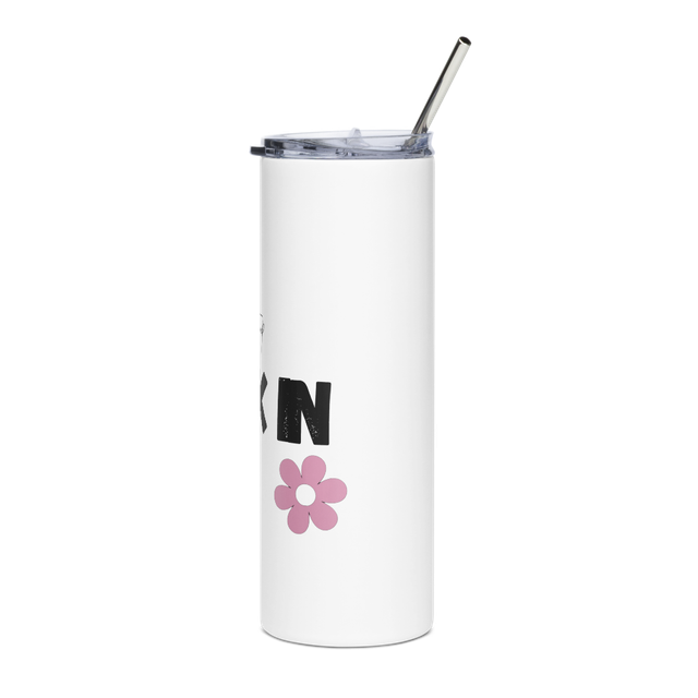 Shut Up And Lock In Floral Tumbler With Straw