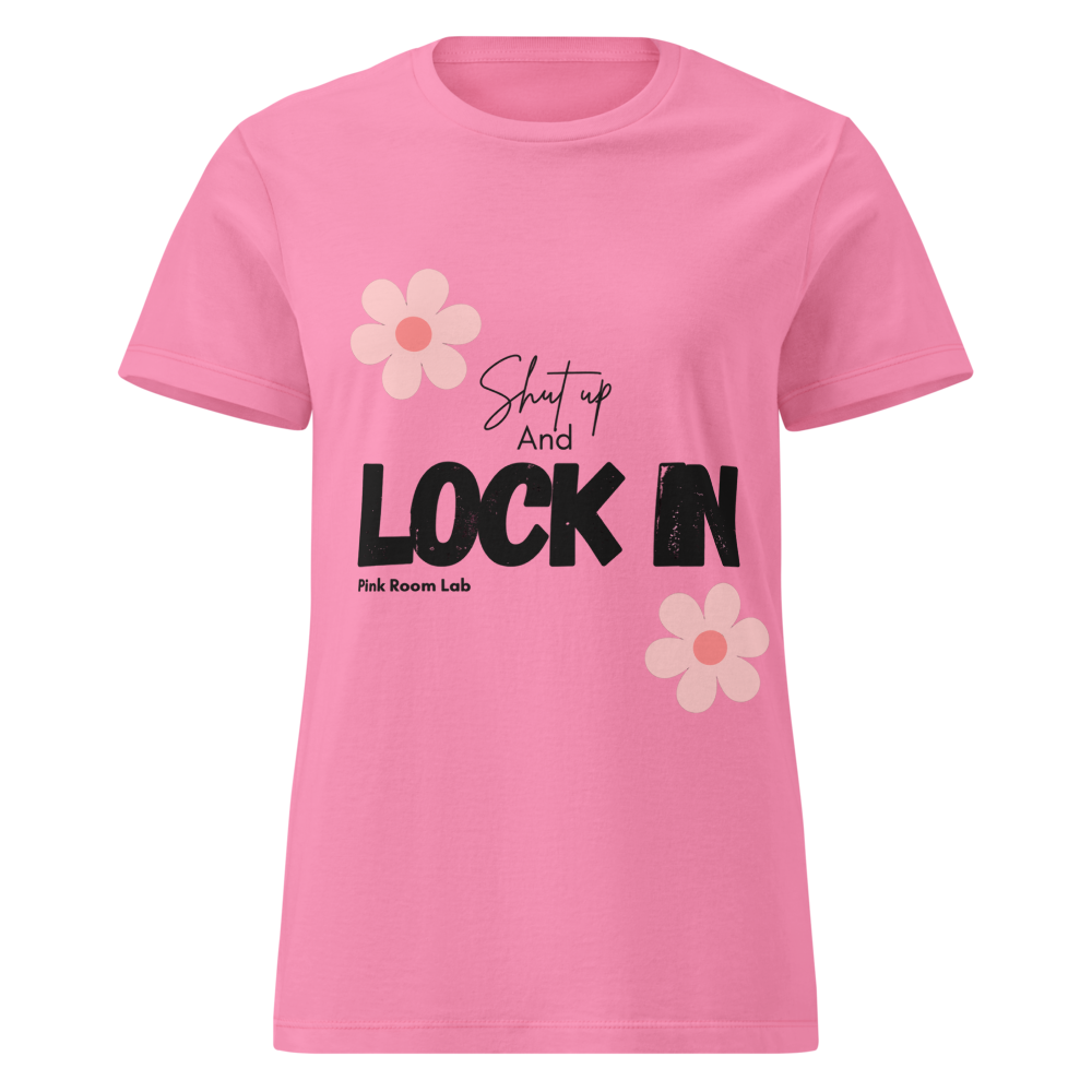Shut Up And Lock In Graphic Floral Tee