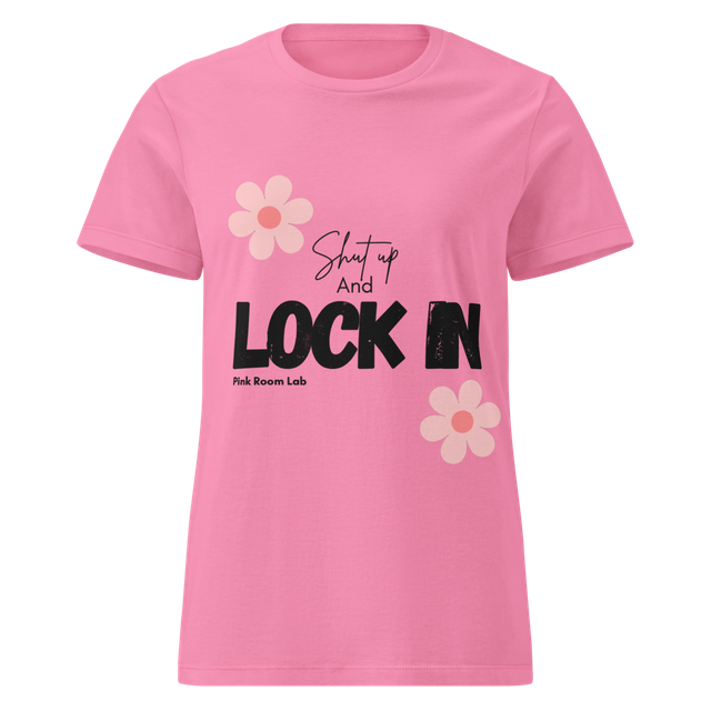 Shut Up And Lock In Graphic Floral Tee