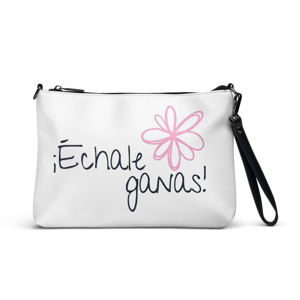 Echale Ganas Floral Crossbody Pouch - Pink