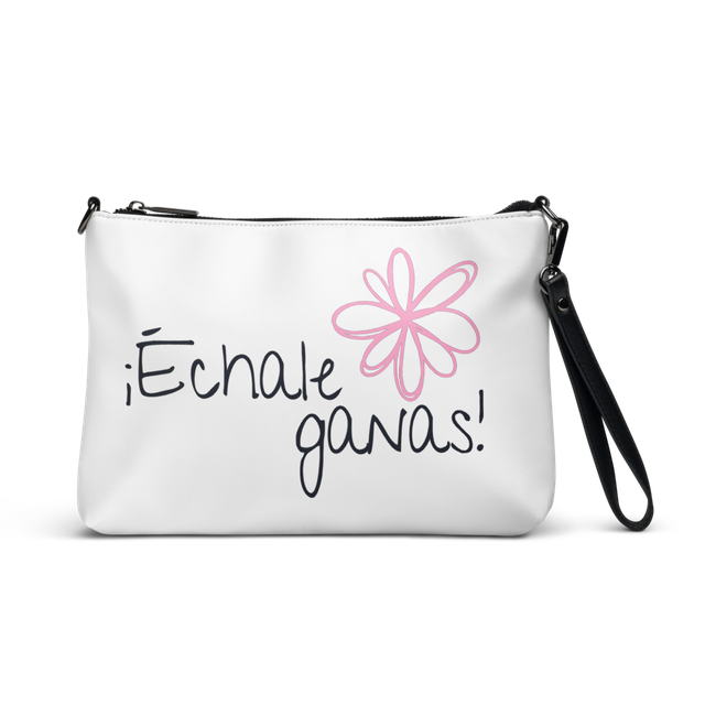 Echale Ganas Floral Crossbody Pouch - Pink