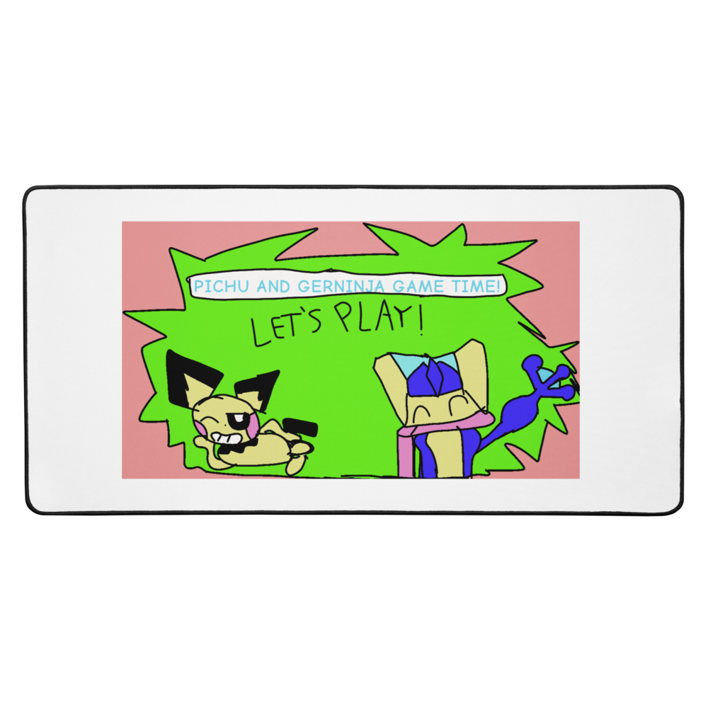 Pichu and Gerninja game time table mat /MOUSE PAD/