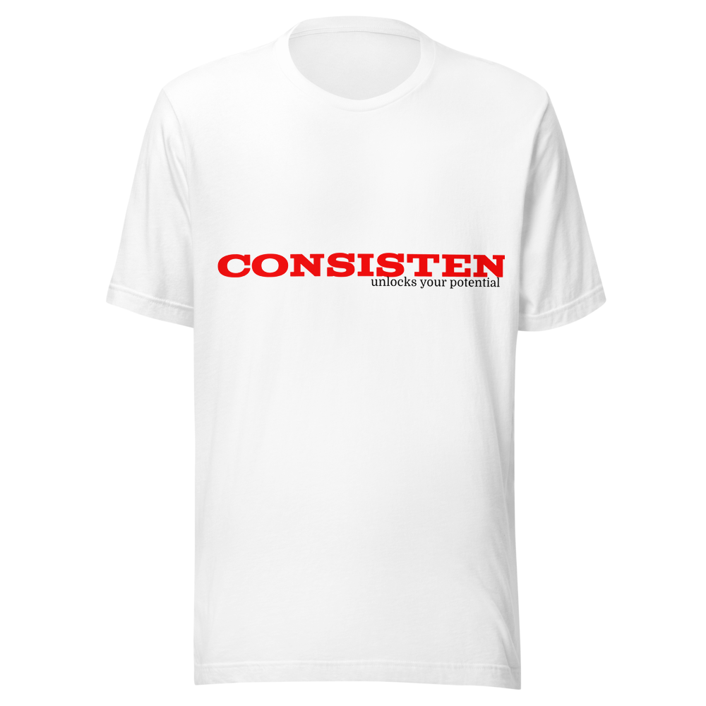 Consistency Beats Talent Motivational Text T-Shirt
