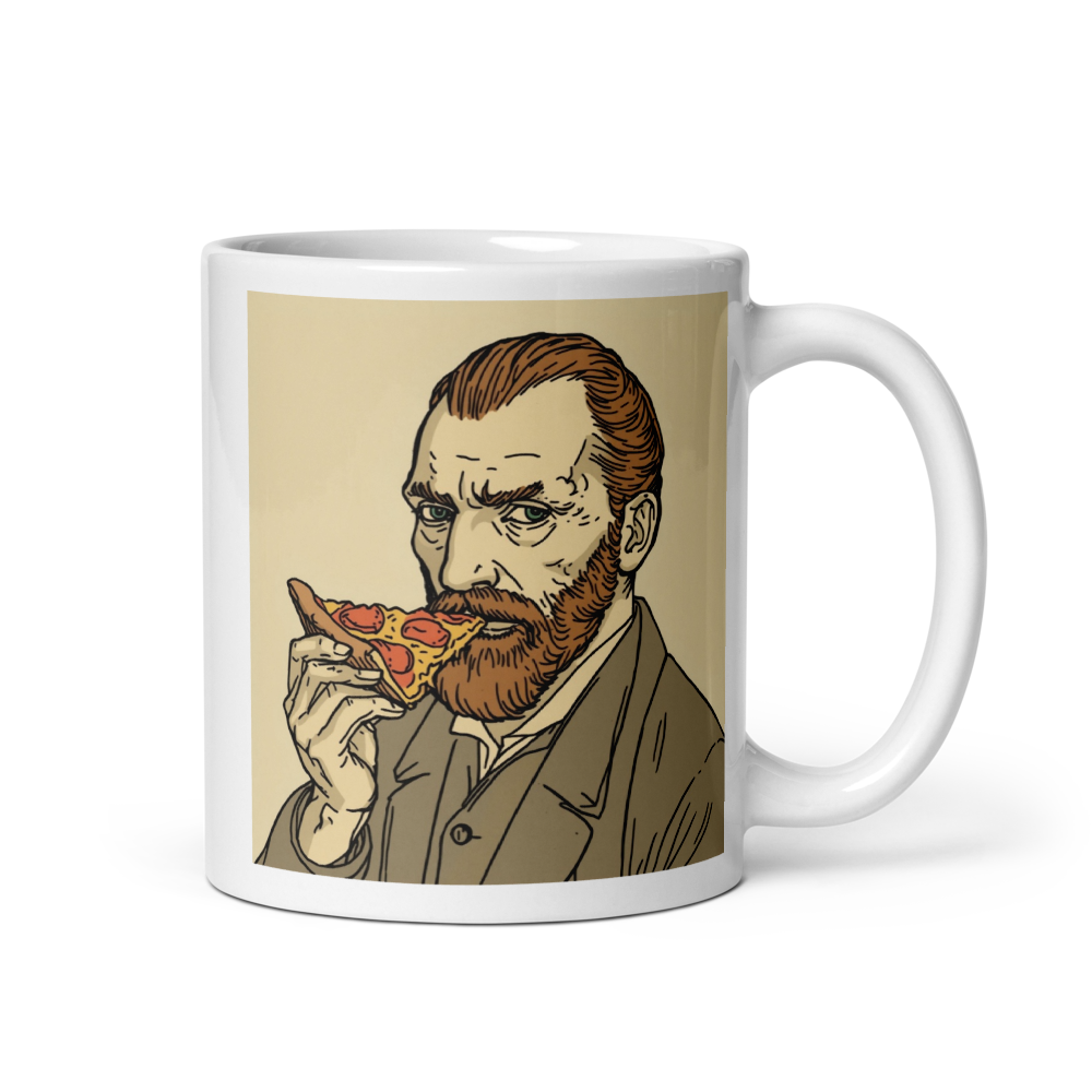Vincent Van Gogh Pizza Art Mug