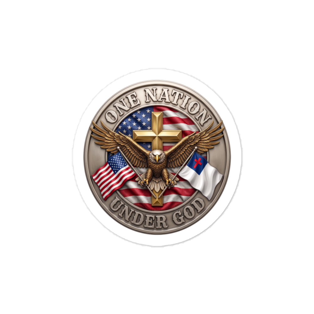 One Nation Under God Sticker 3X3