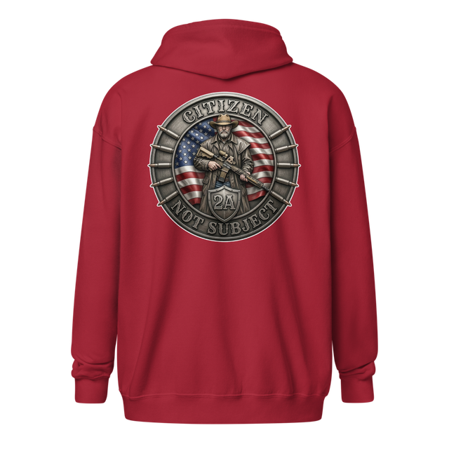 CITIZEN NOT SUBJECT Unisex Zipped Hoodie