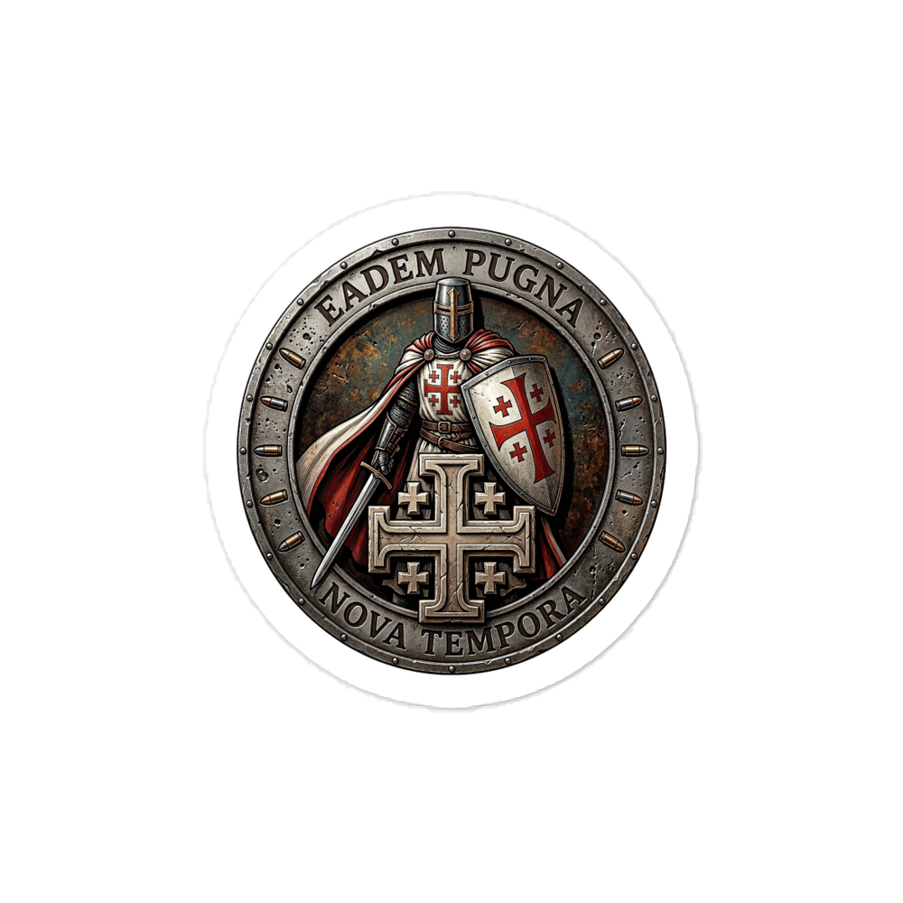 "Eadem Pugna, Nova Tempora" 3X3 Sticker