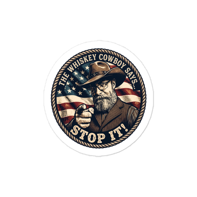 "Stop it!" 3X3 Sticker