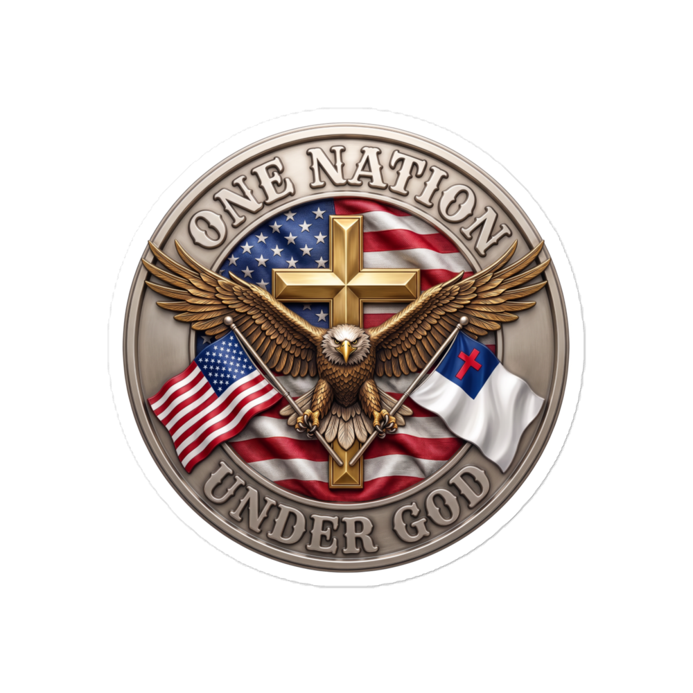 One Nation Under God Sticker 5X5