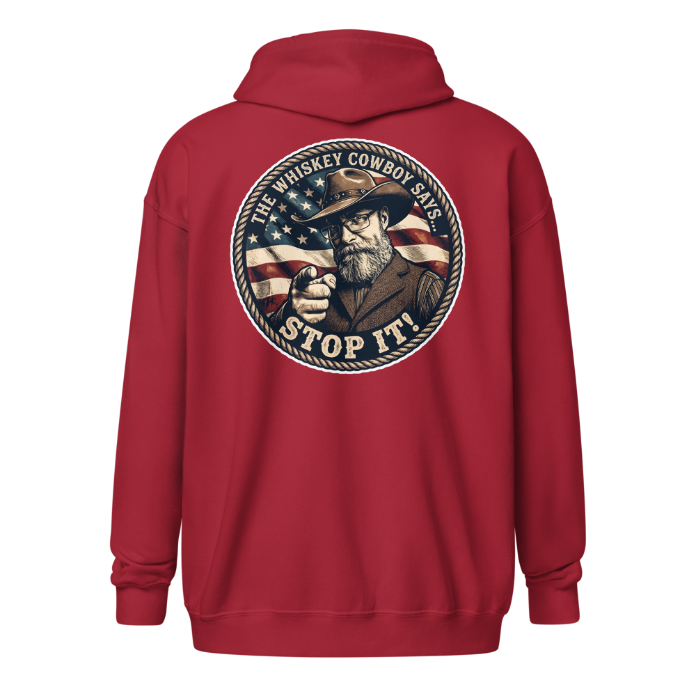 "Stop it!" Zippered Hoodie