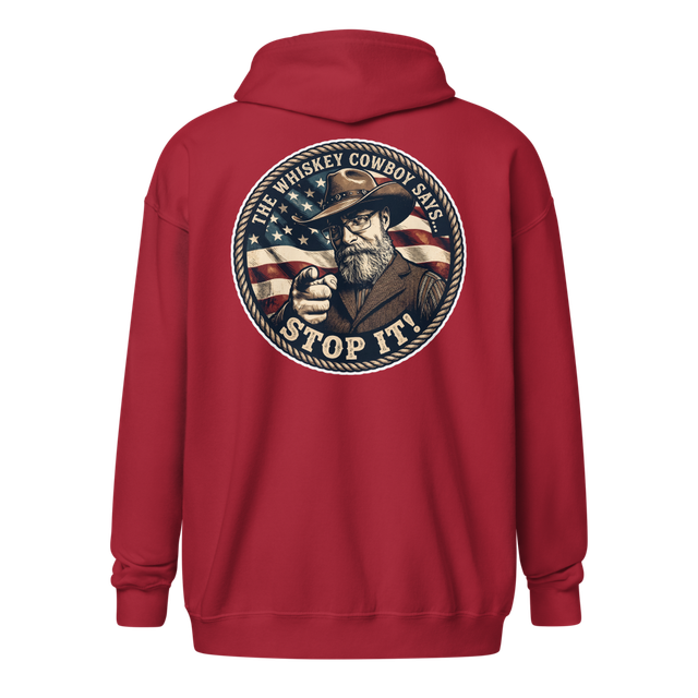 "Stop it!" Zippered Hoodie