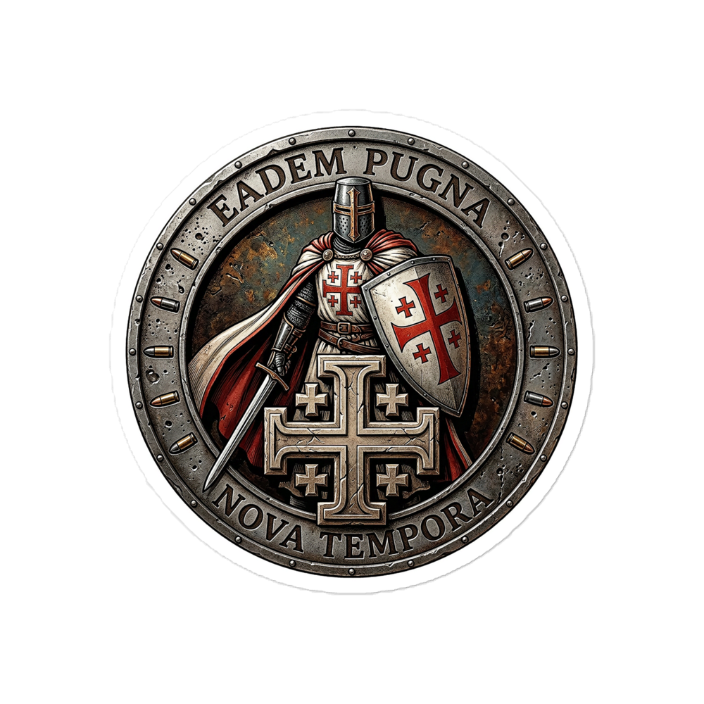 "Eadem Pugna, Nova Tempora" 5X5 Sticker