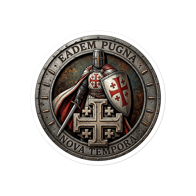 "Eadem Pugna, Nova Tempora" 5X5 Sticker