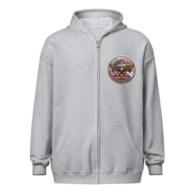 One Nation Under God Unisex Zippered Hoodie