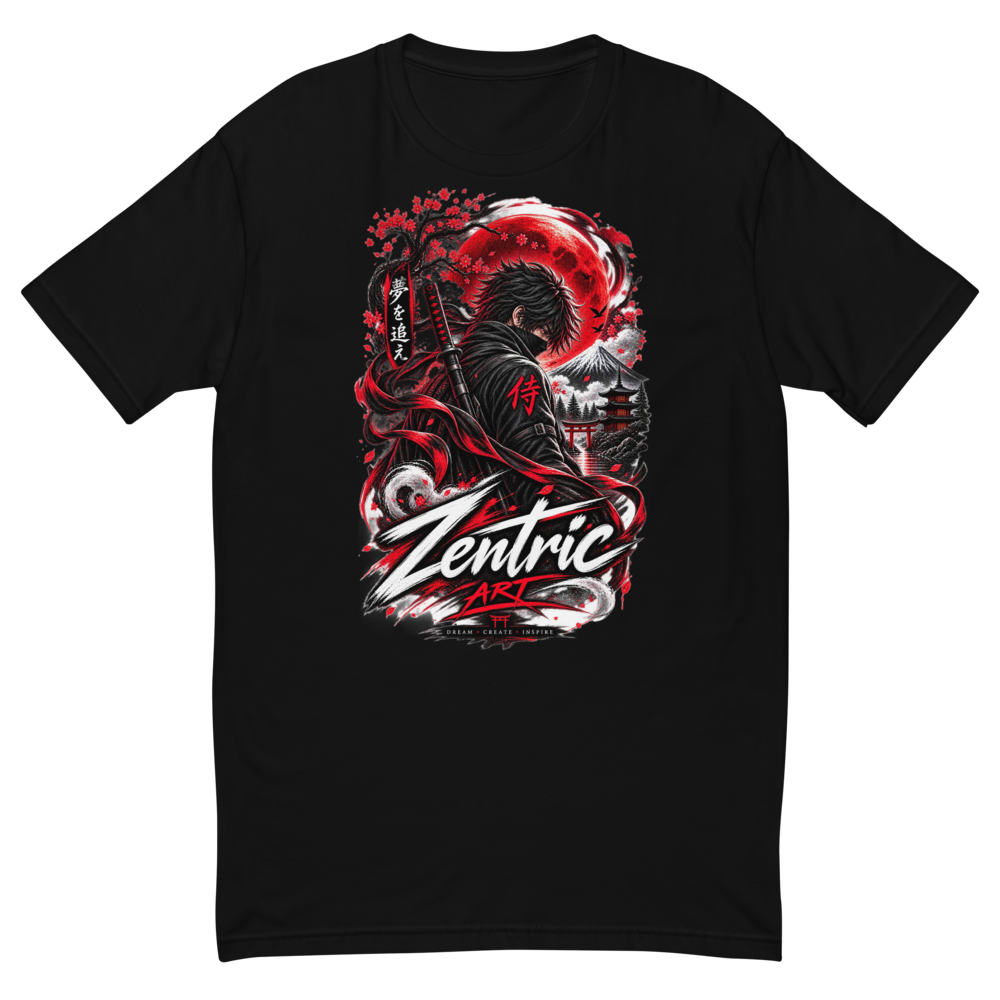 Zentric Samurai Ninja Anime Fitted Graphic T-Shirt