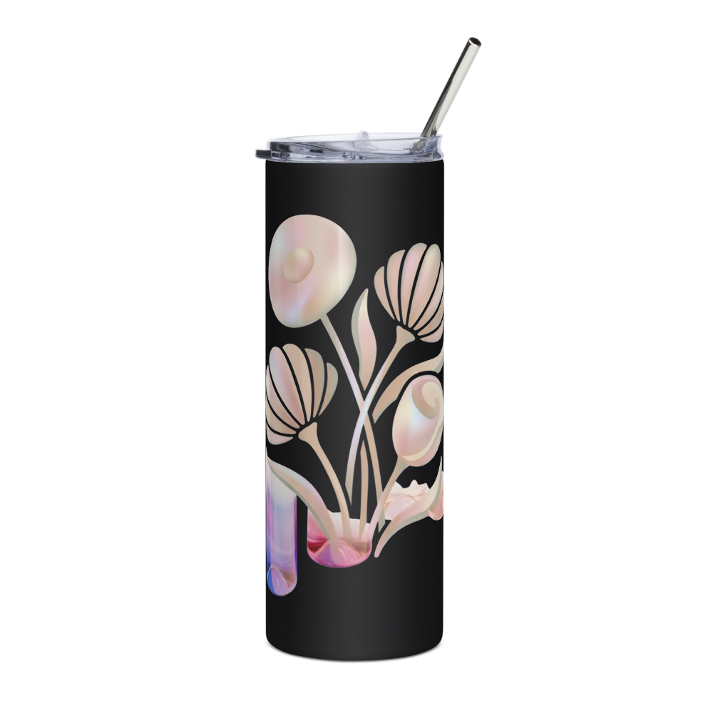 Iridescent Floral Skinny Tumbler