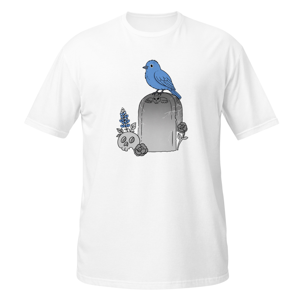 Basic Birdy on a Headstone