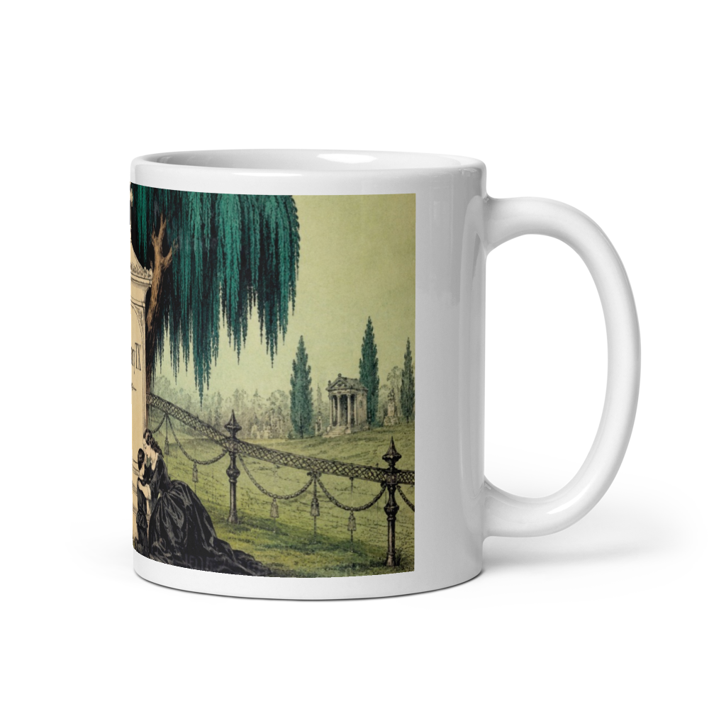 Blue Canary Cemetery Mug