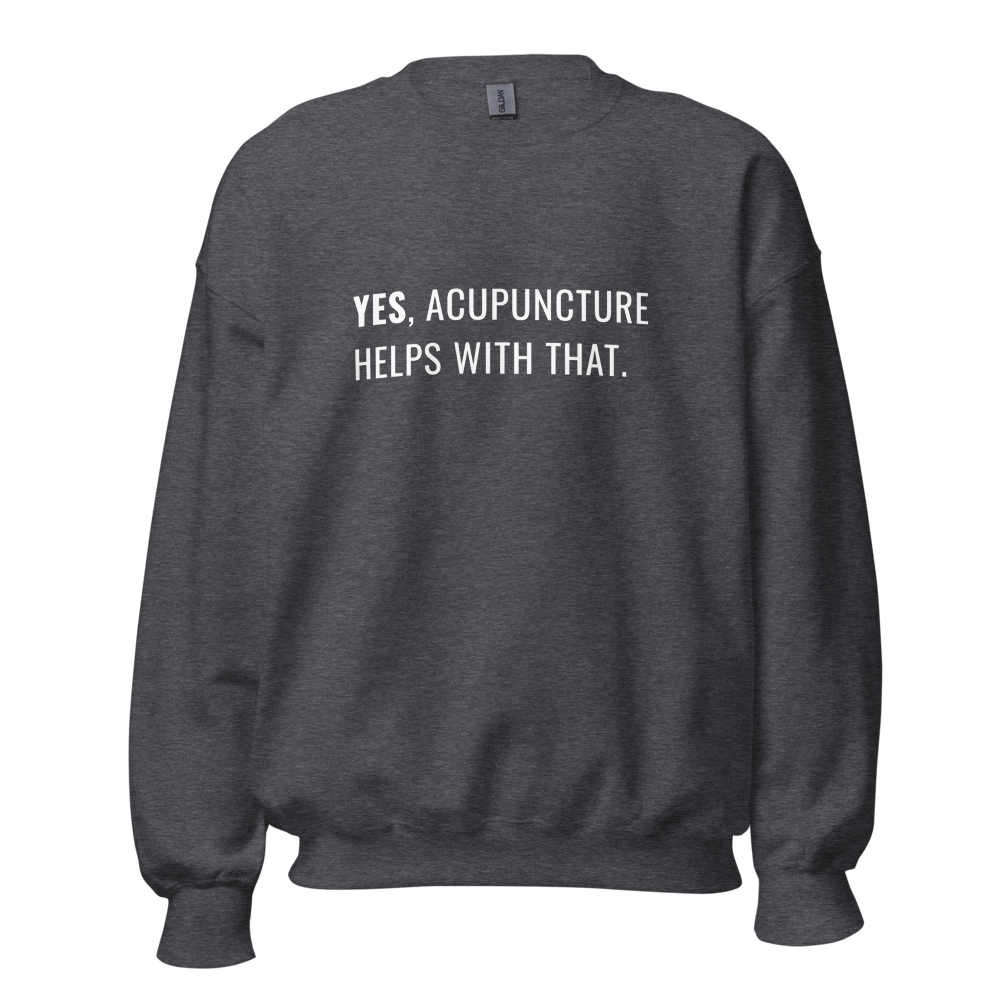 Unisex Yes Acupuncture & Logo Crewneck Sweatshirt
