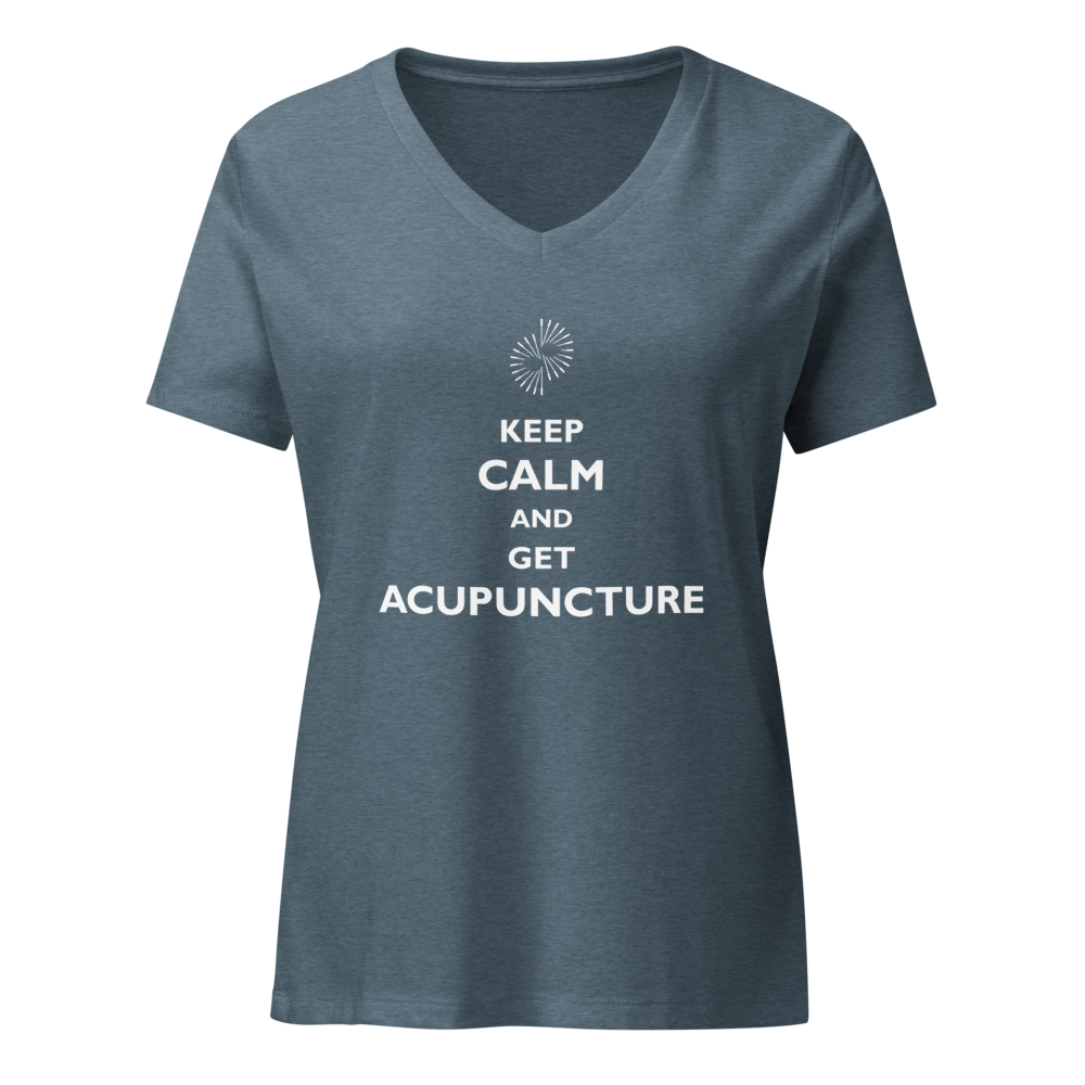 Women's Keep Calm Acupuncture V-Neck T-Shirt