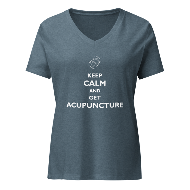 Women's Keep Calm Acupuncture V-Neck T-Shirt