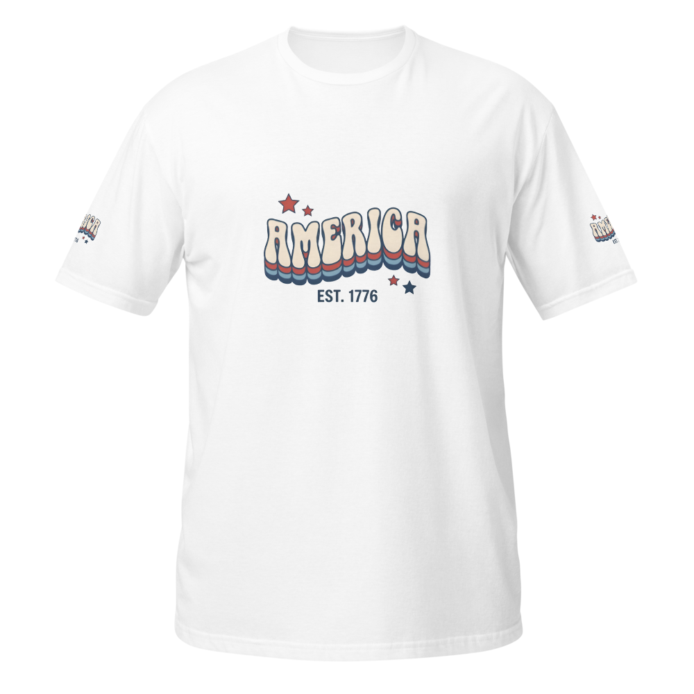 Retro America Est 1776 Minimalist Unisex T-Shirt