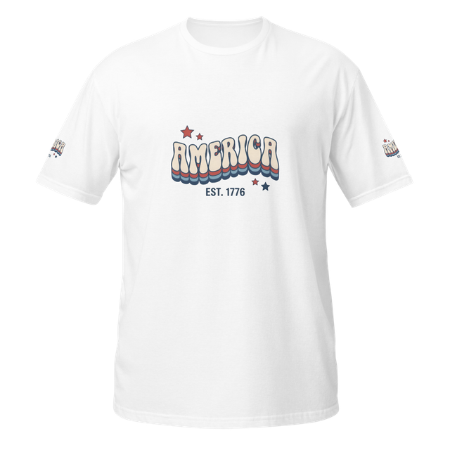 Retro America Est 1776 Minimalist Unisex T-Shirt
