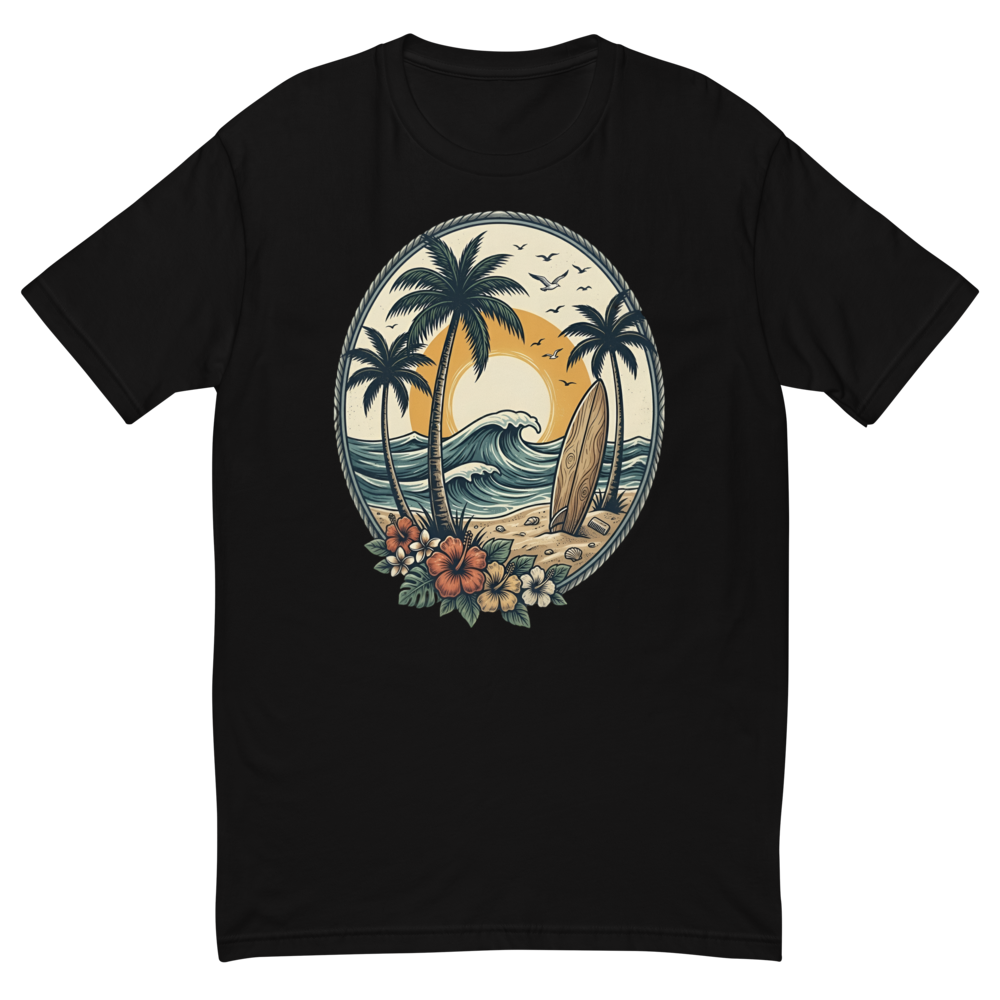 Coastal Beach club Men's Fitted T-Shirt