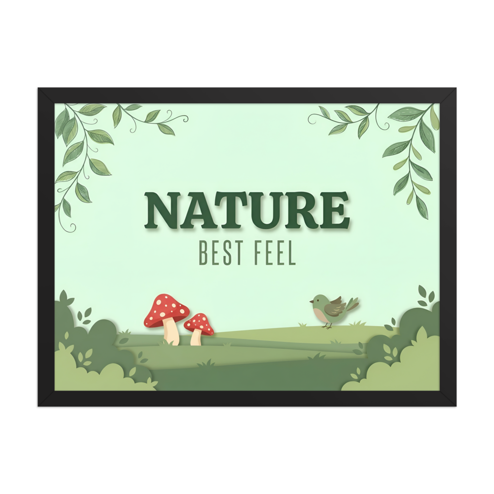 Nature feel,Enhanced Matte Paper Framed Poster