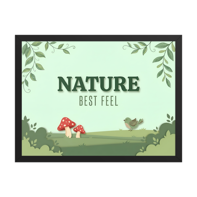 Nature feel,Enhanced Matte Paper Framed Poster