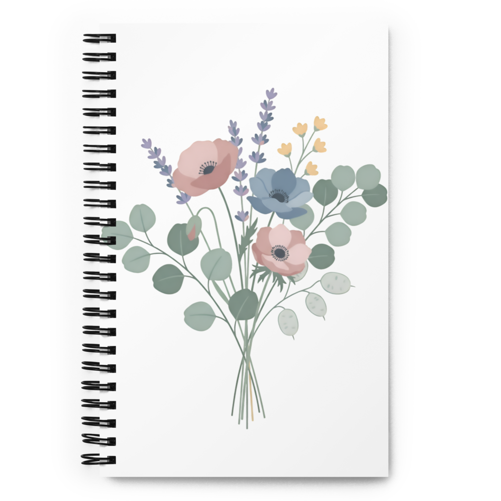 Floral Spiral Notebook