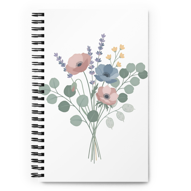 Floral Spiral Notebook