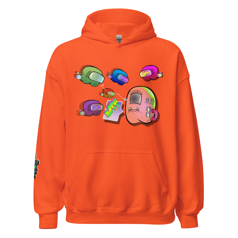 "Space Cadets" Neon Graphic Hoodie
