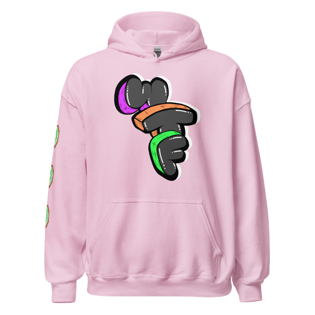 Title: WTF Neon Graffiti Graphic Hoodie