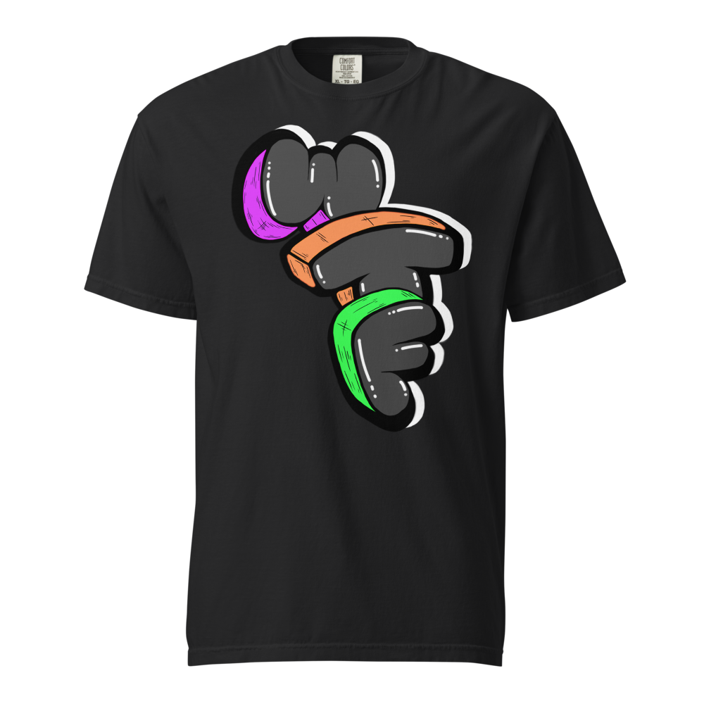 Title: WTF Neon Graffiti Graphic T-Shirt