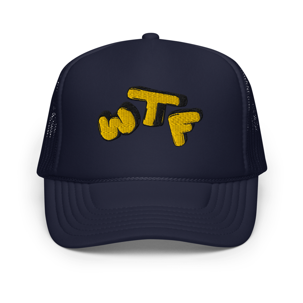 Title: "WTF" Comic Graffiti Foam Trucker