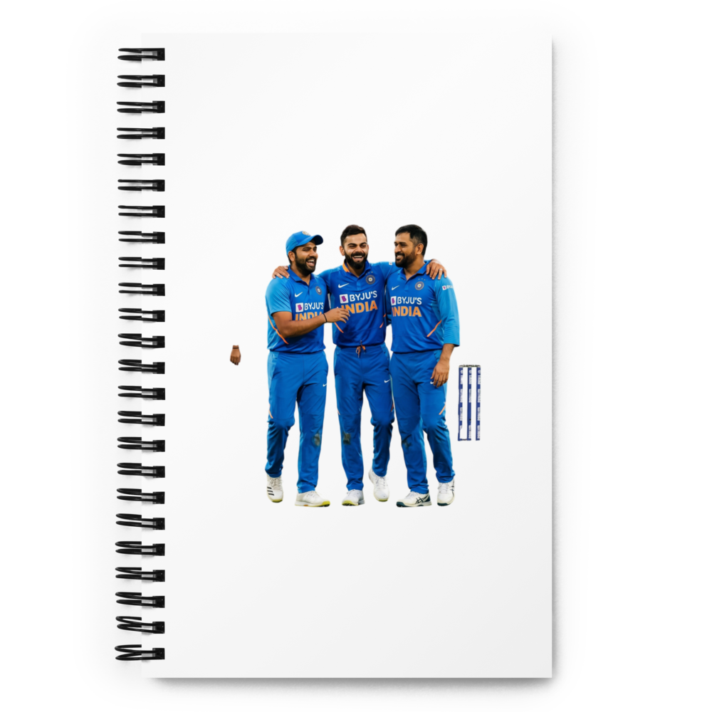 A spiral notebook 
